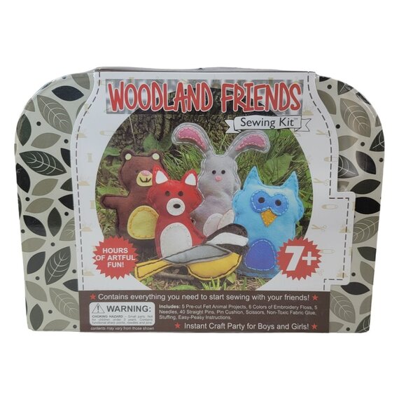 Craftster's Woodland Friends Sewing Kit Fox Rabbit Owl Ages 7+ Felt Art Educ NWT - Picture 1 of 11